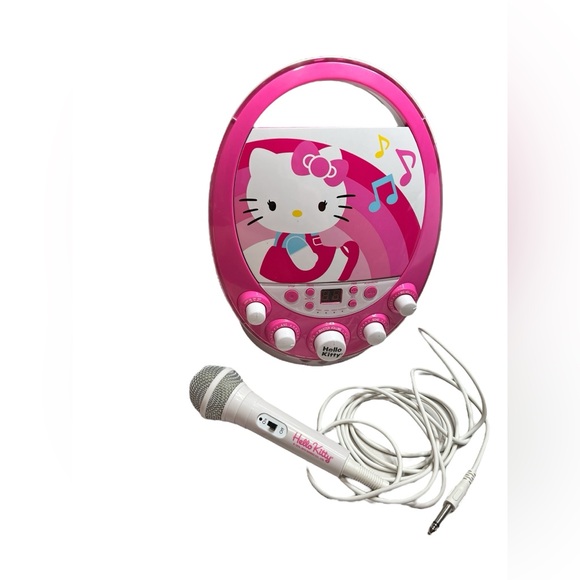Hello Kitty Disco Party CD+G Disco Karaoke Machine Bundle with 2 song CD *works* - Picture 4 of 10